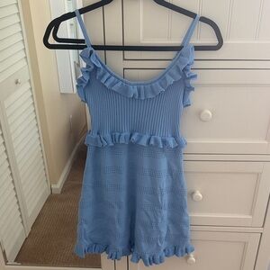 Lulu's Blue Ruffle Dress